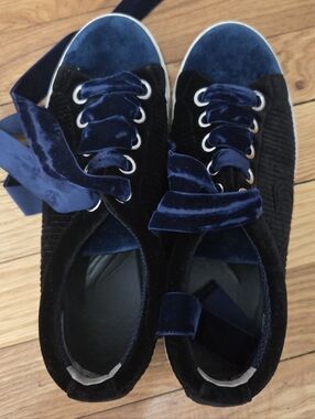 Fendi Two Tone Velvet Sneakers